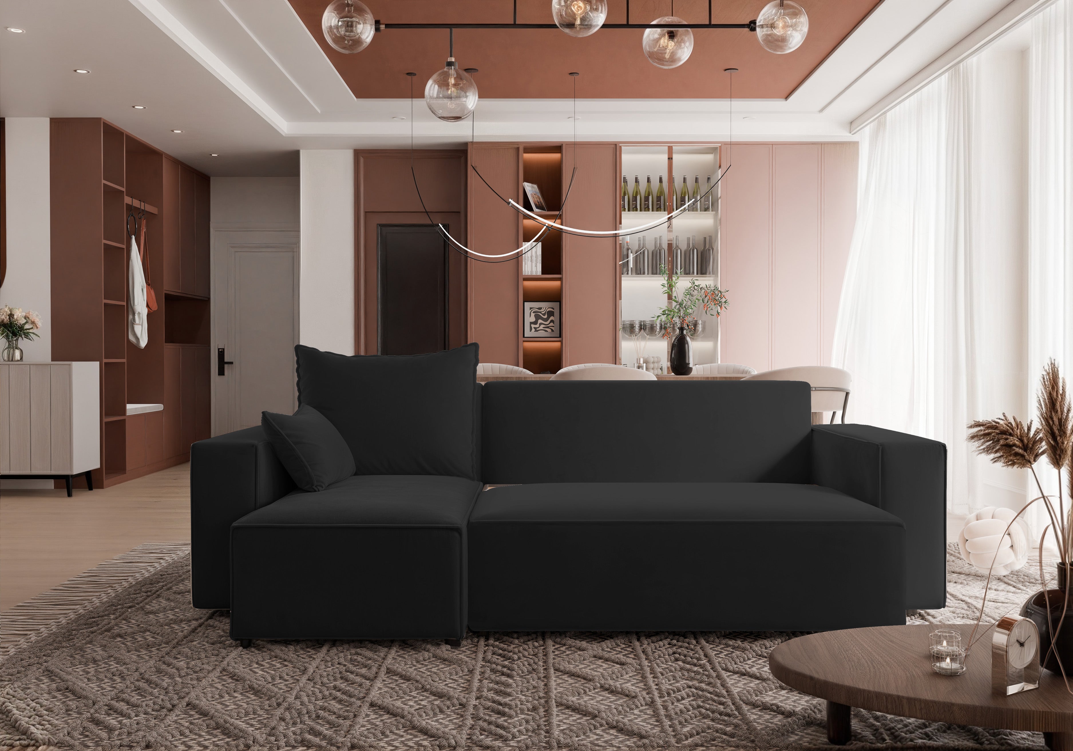 Ecksofa mit Schlaffunktion Tobi Velour