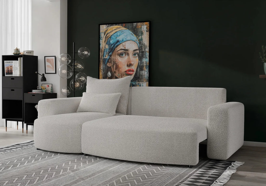 Ecksofa mit Schlaffunktion Travis Boucle