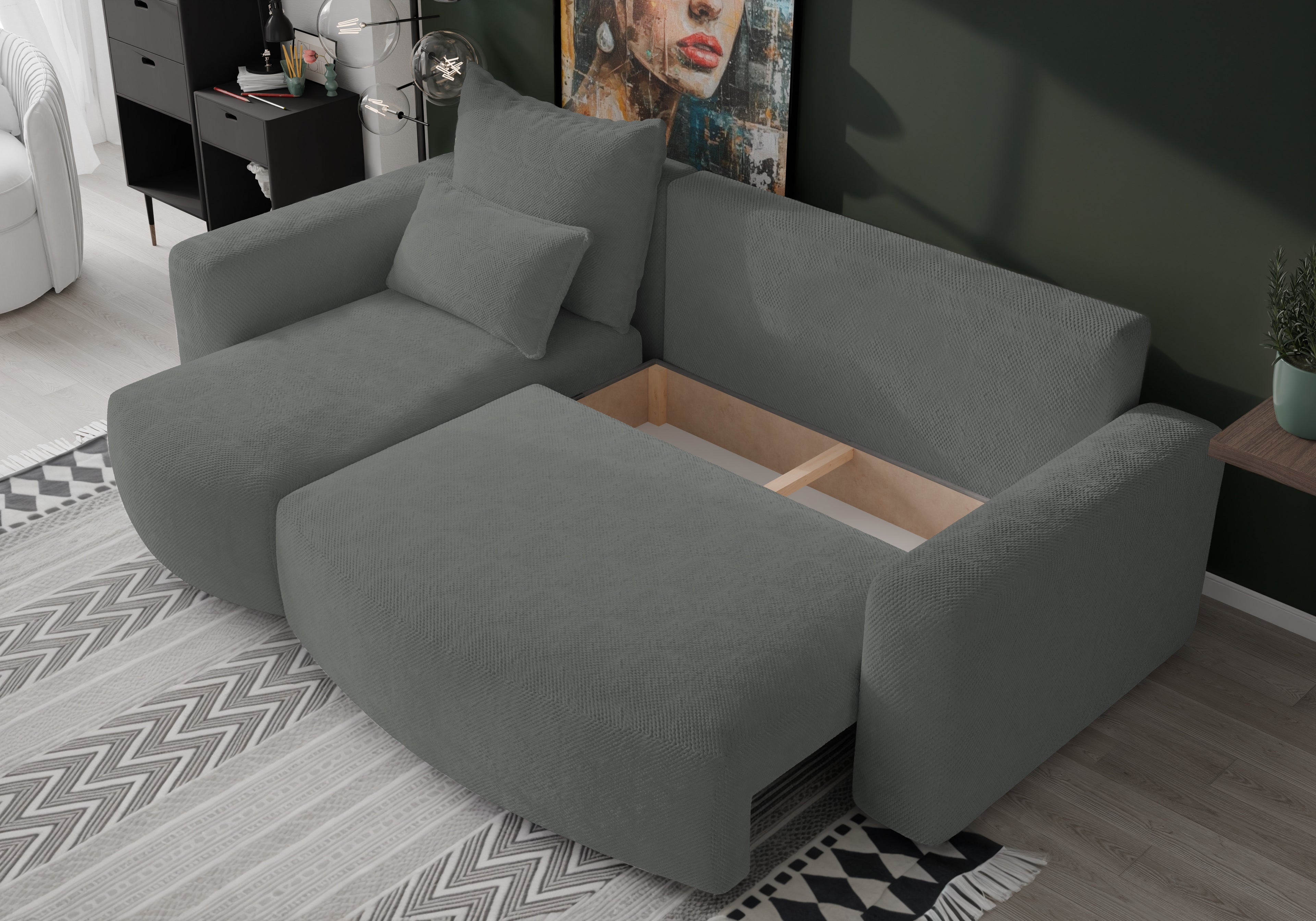 Ecksofa mit Schlaffunktion Travis Plush