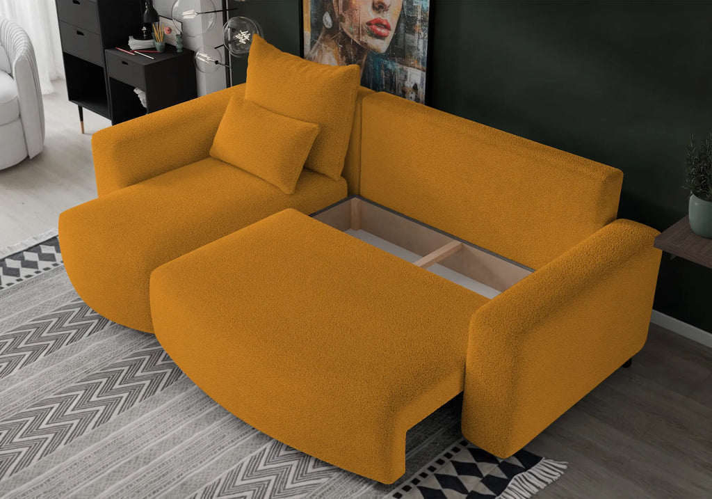 Ecksofa mit Schlaffunktion Travis Boucle