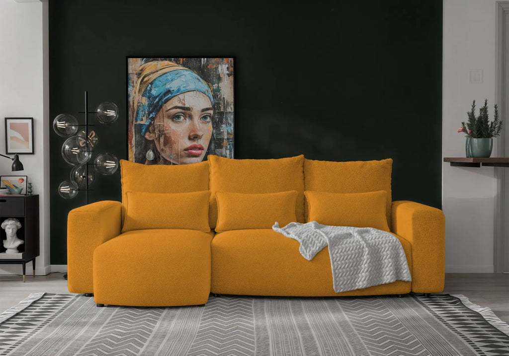 Ecksofa mit Schlaffunktion Travis Boucle