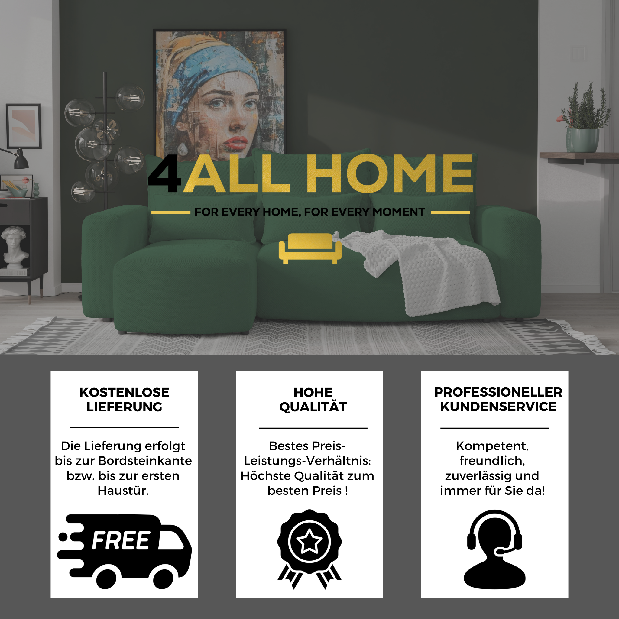 Ecksofa mit Schlaffunktion Travis Plush