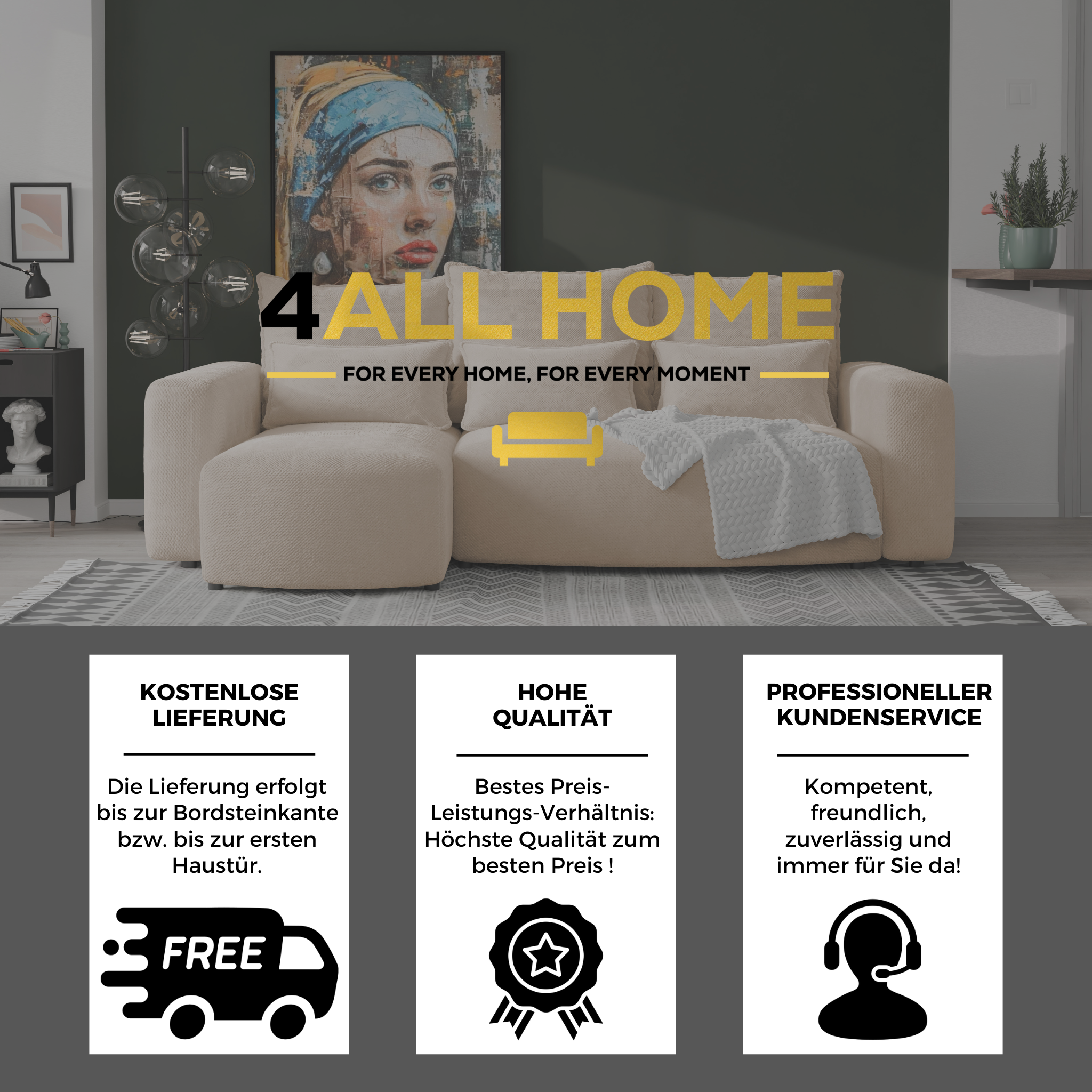 Ecksofa mit Schlaffunktion Travis Plush