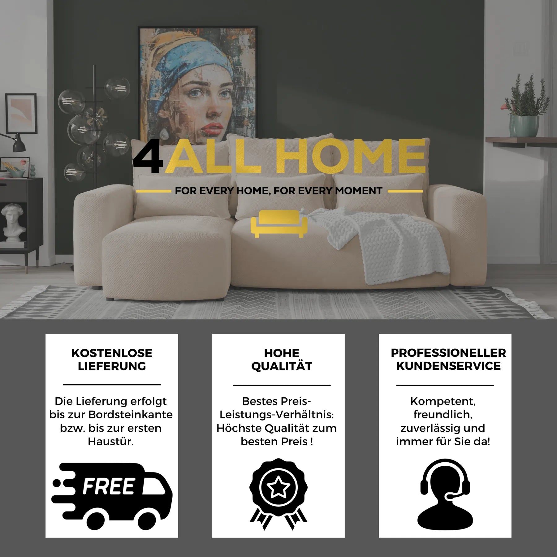 Ecksofa mit Schlaffunktion Travis Plush