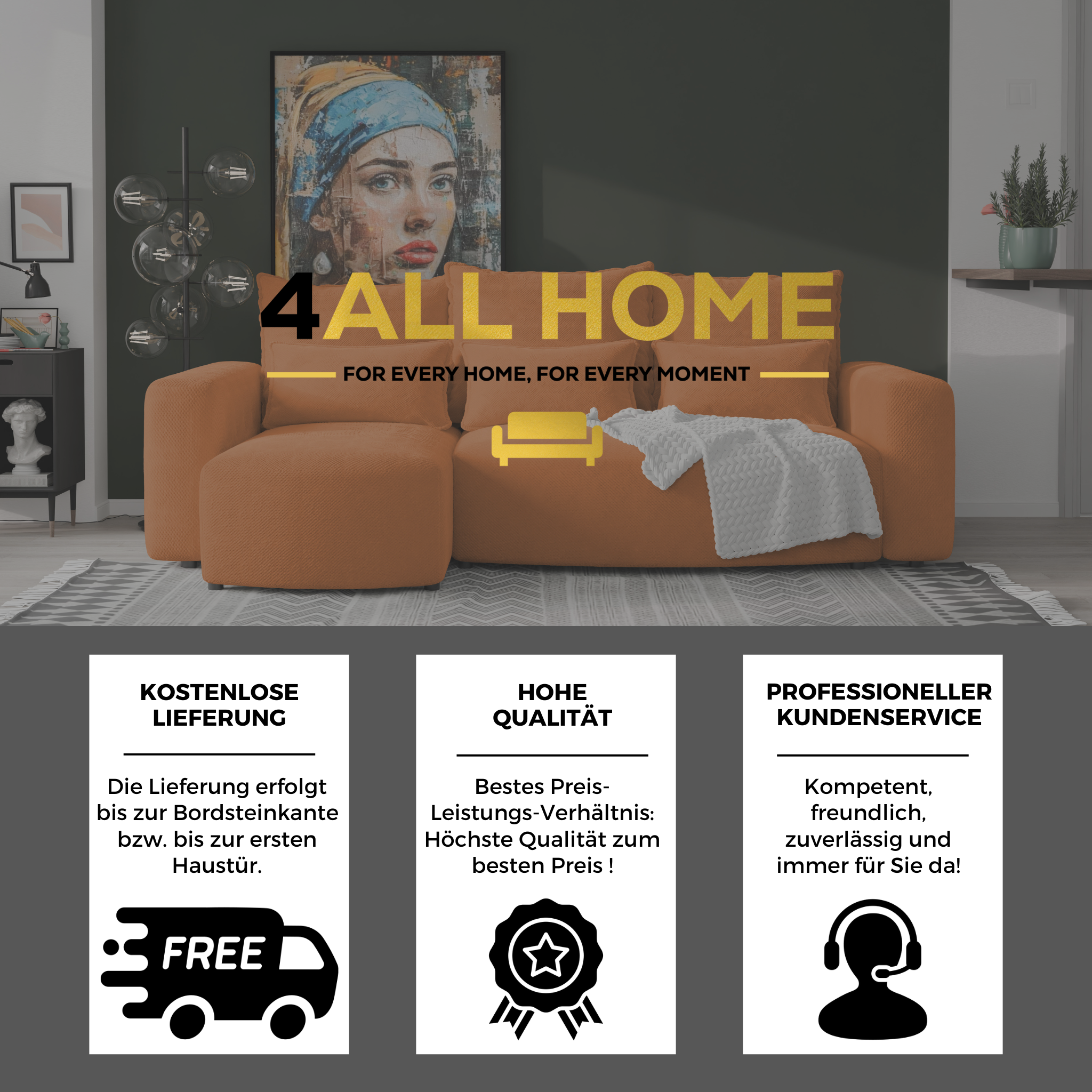 Ecksofa mit Schlaffunktion Travis Plush