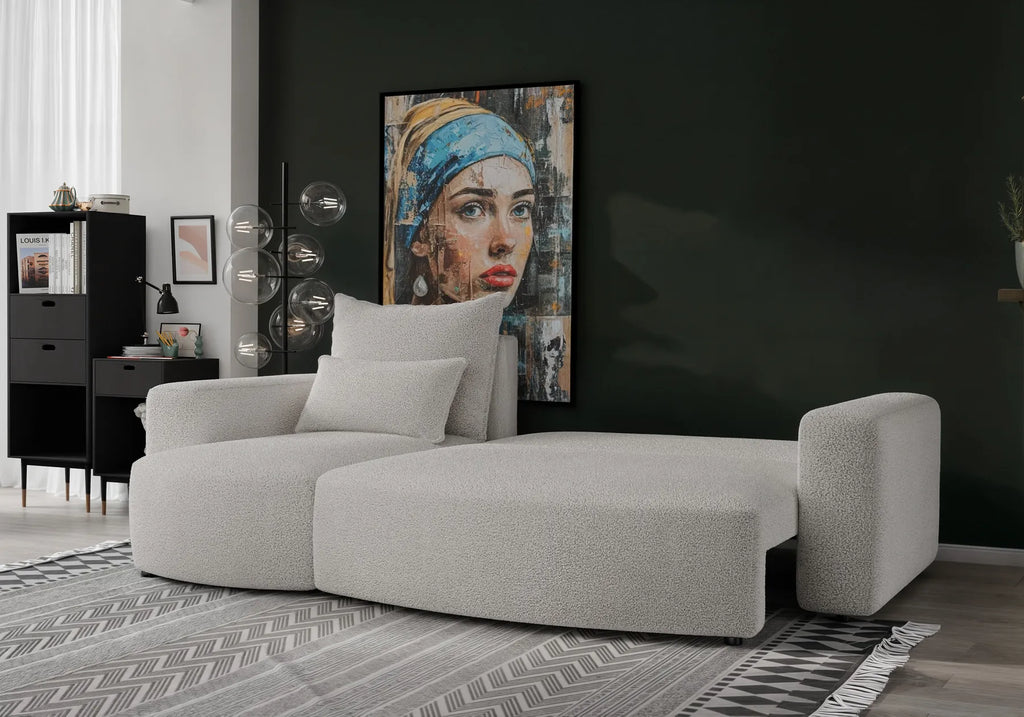 Ecksofa mit Schlaffunktion Travis Boucle