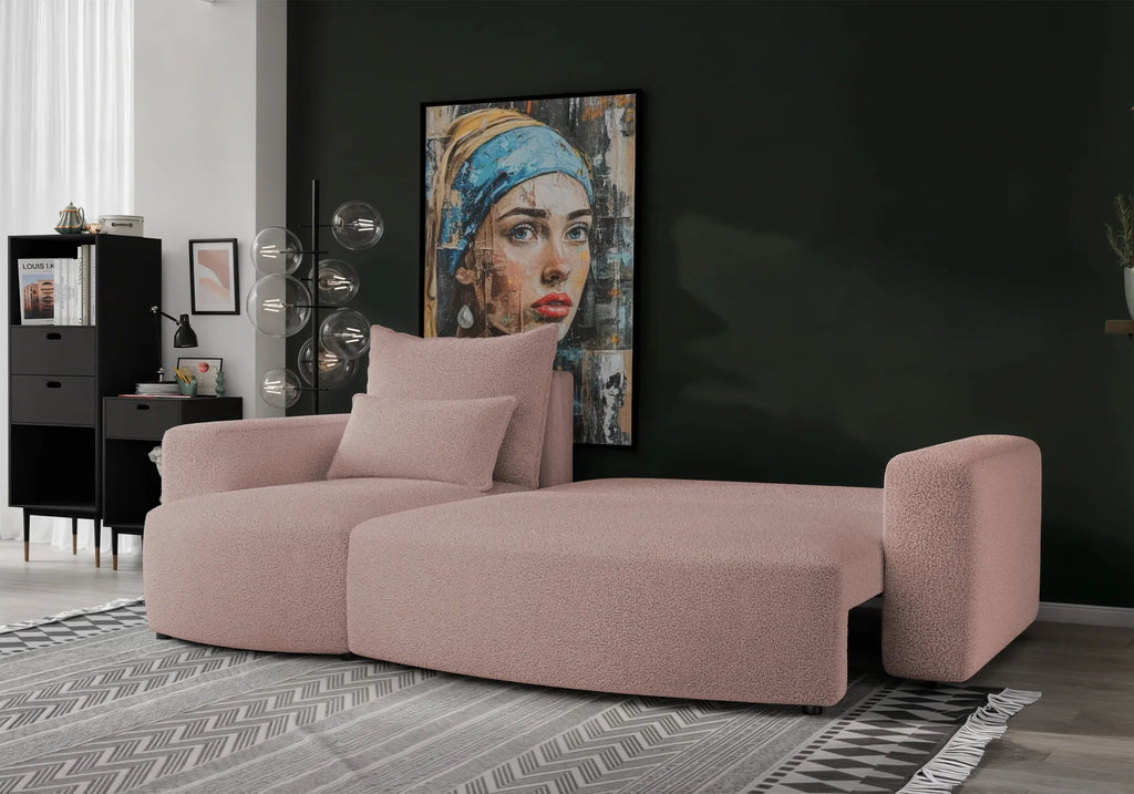 Ecksofa mit Schlaffunktion Travis Boucle