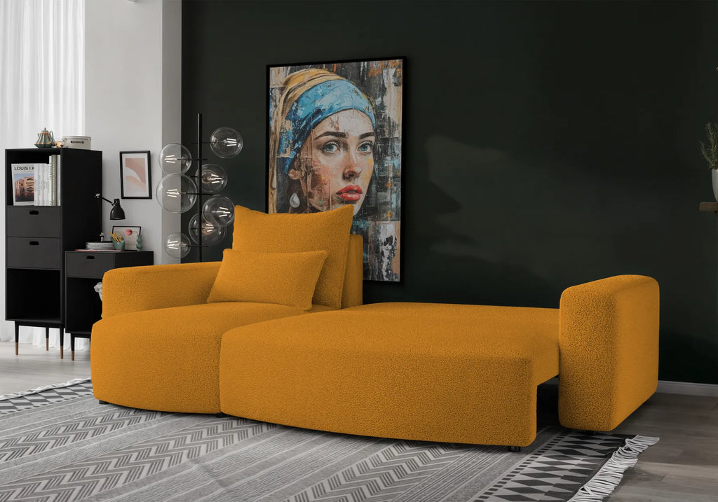 Ecksofa mit Schlaffunktion Travis Boucle