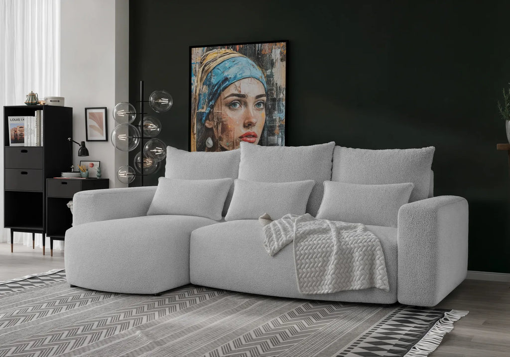 Ecksofa mit Schlaffunktion Travis Boucle