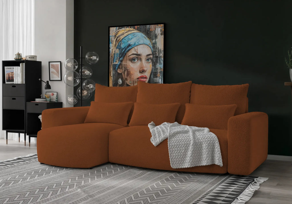 Ecksofa mit Schlaffunktion Travis Boucle