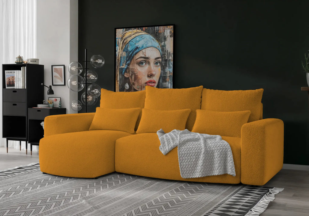 Ecksofa mit Schlaffunktion Travis Boucle