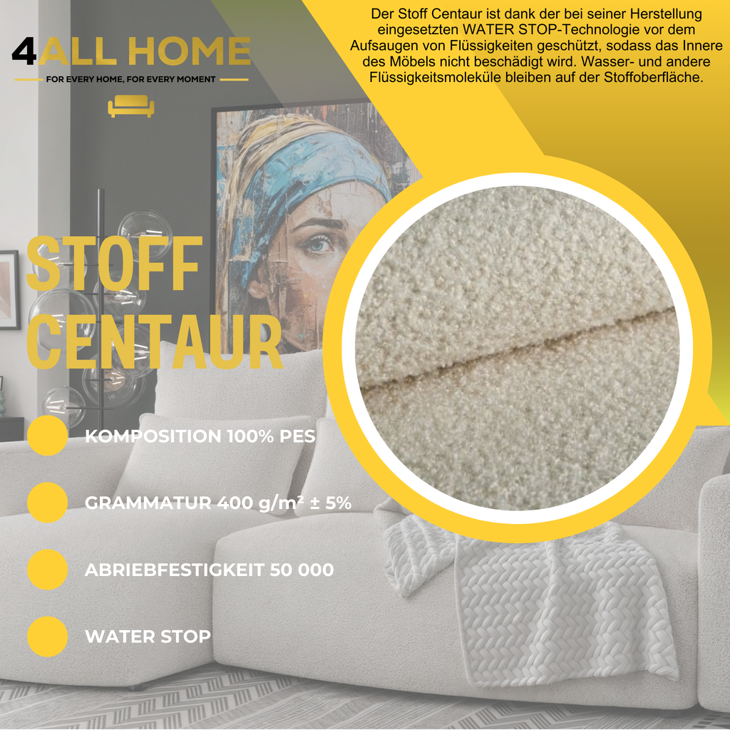 Ecksofa mit Schlaffunktion Travis Boucle