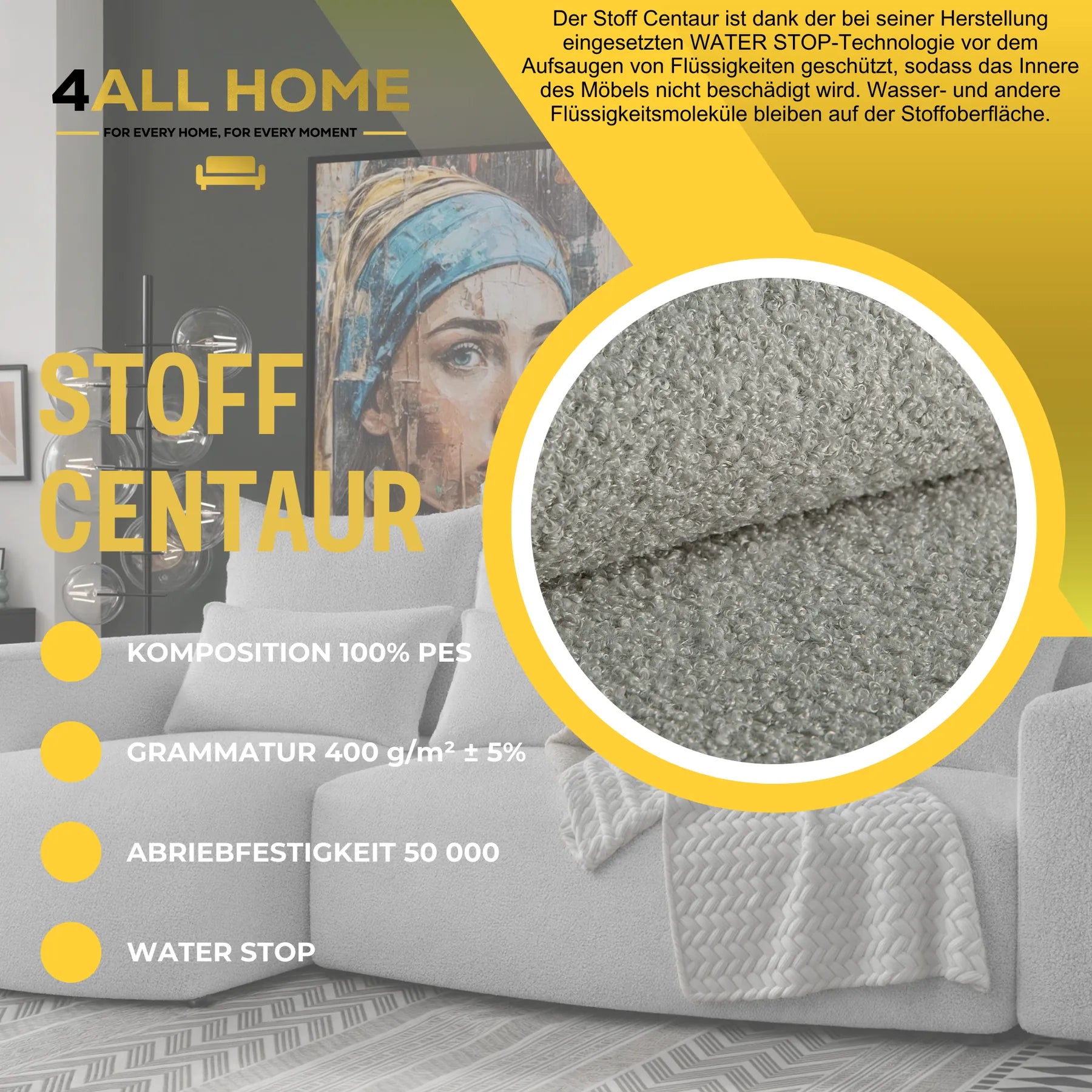 Ecksofa mit Schlaffunktion Travis Boucle