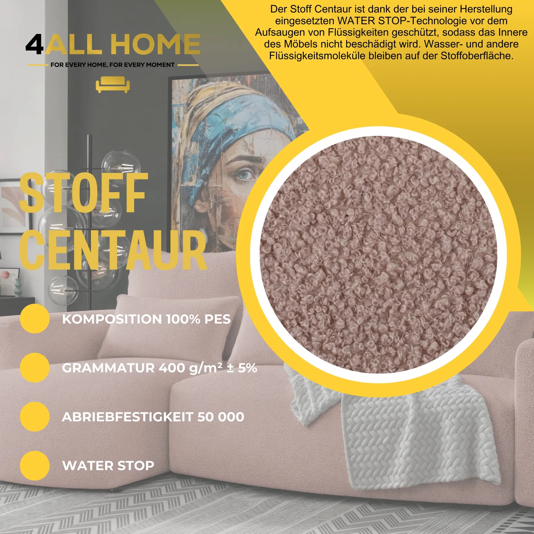 Ecksofa mit Schlaffunktion Travis Boucle