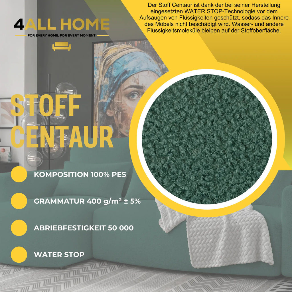 Ecksofa mit Schlaffunktion Travis Boucle