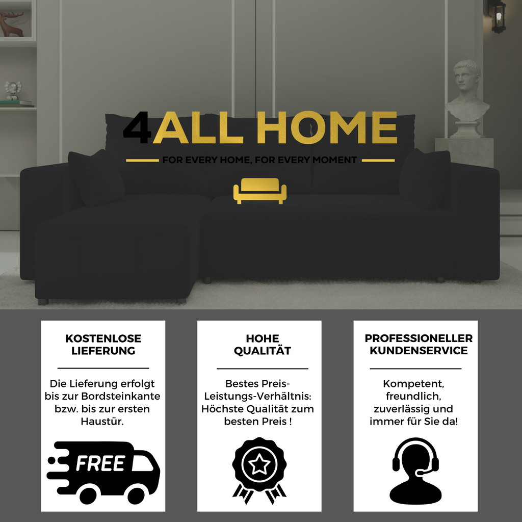 Ecksofa mit Schlaffunktion Tico Velour Royal Velvet