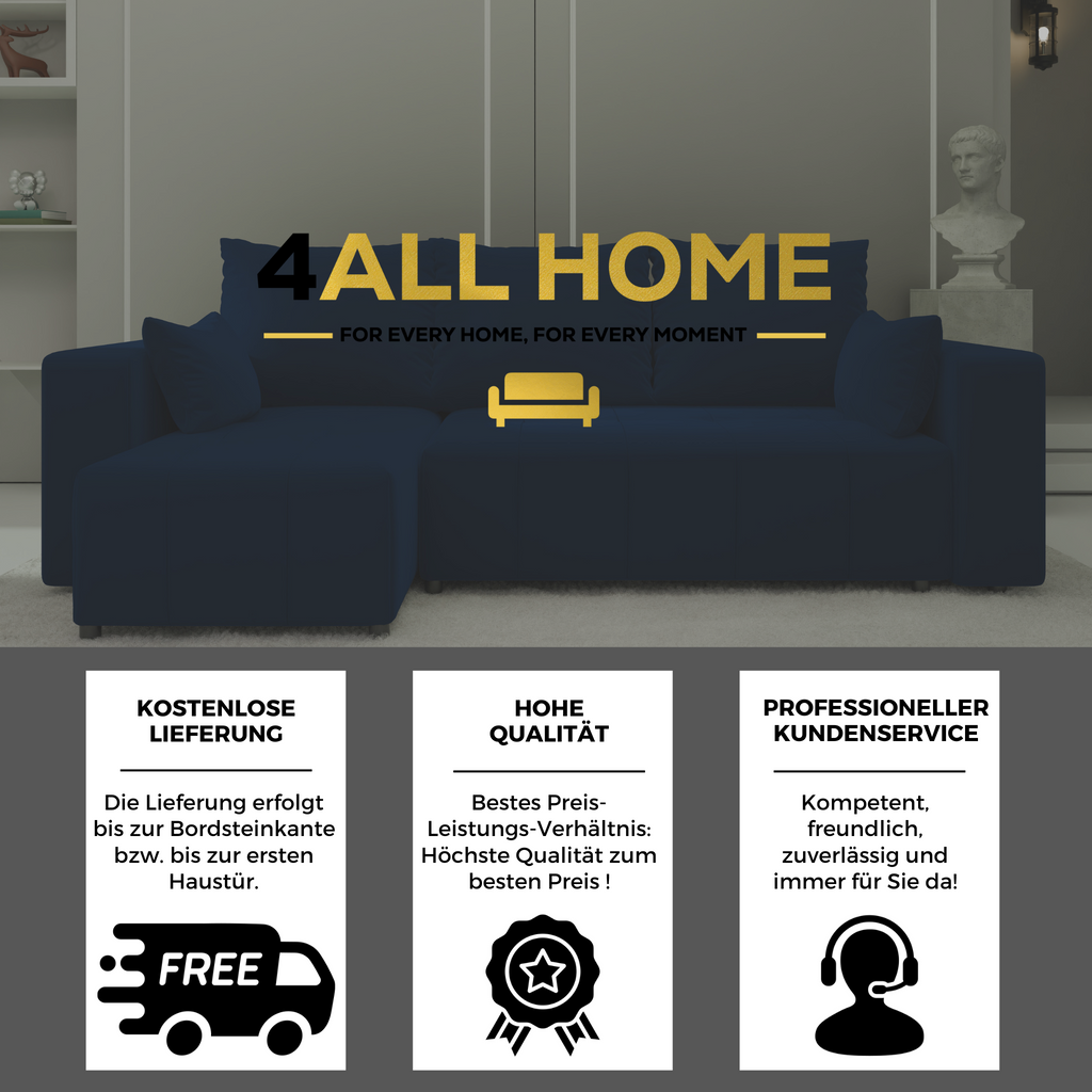 Ecksofa mit Schlaffunktion Tico Velour Royal Velvet