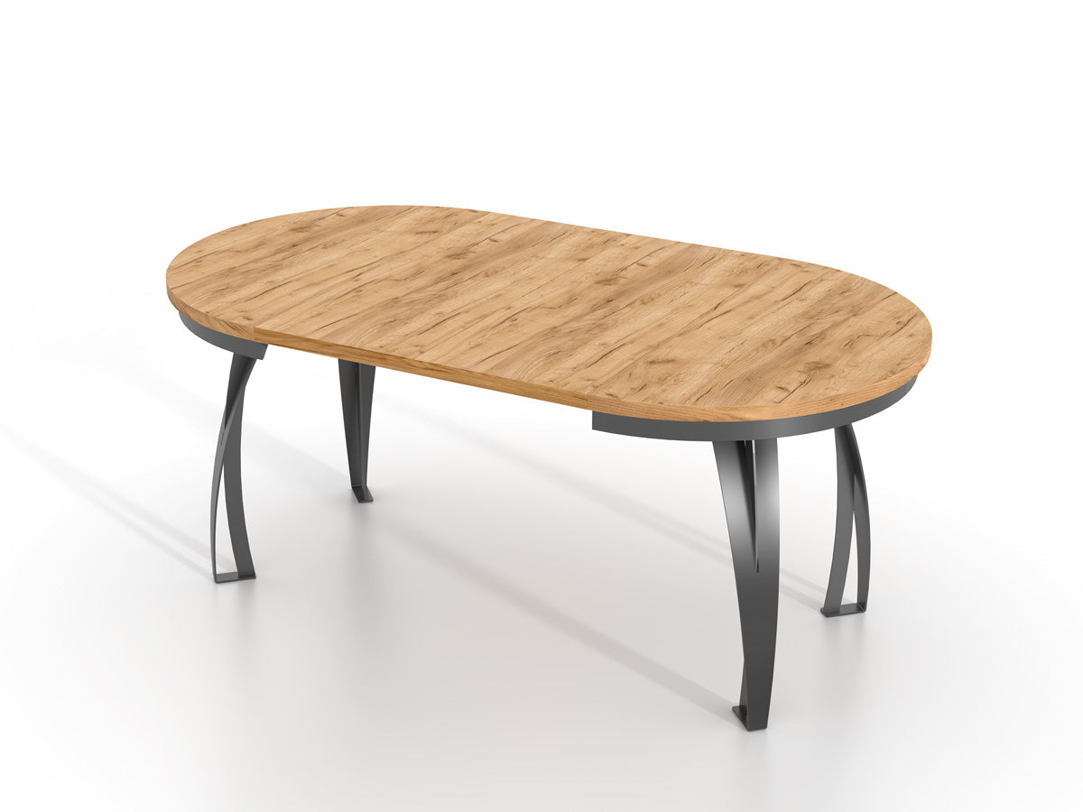 Esstisch Jango-N Rund 100 cm - 2 zusätzliche Tischplatten