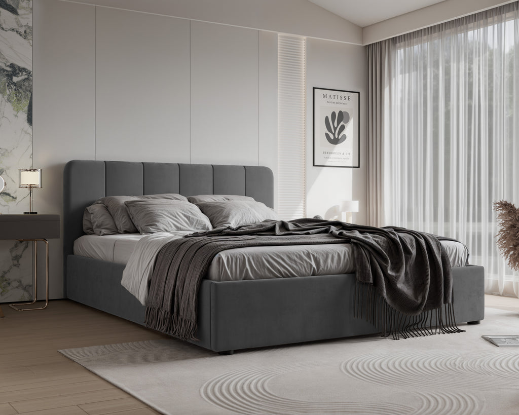 Polsterbett Calvin 140/160/180x200cm mit Bettkasten und Lattenrost