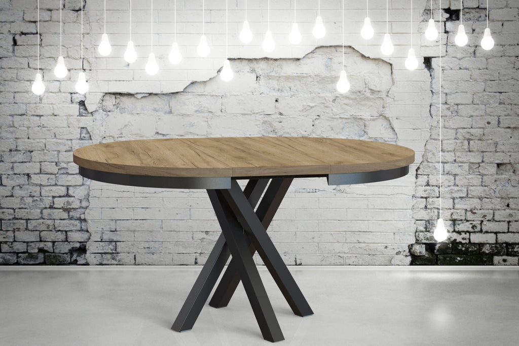 Esstisch Jezz Rund 100 cm - 1 zusätzliche Tischplatte