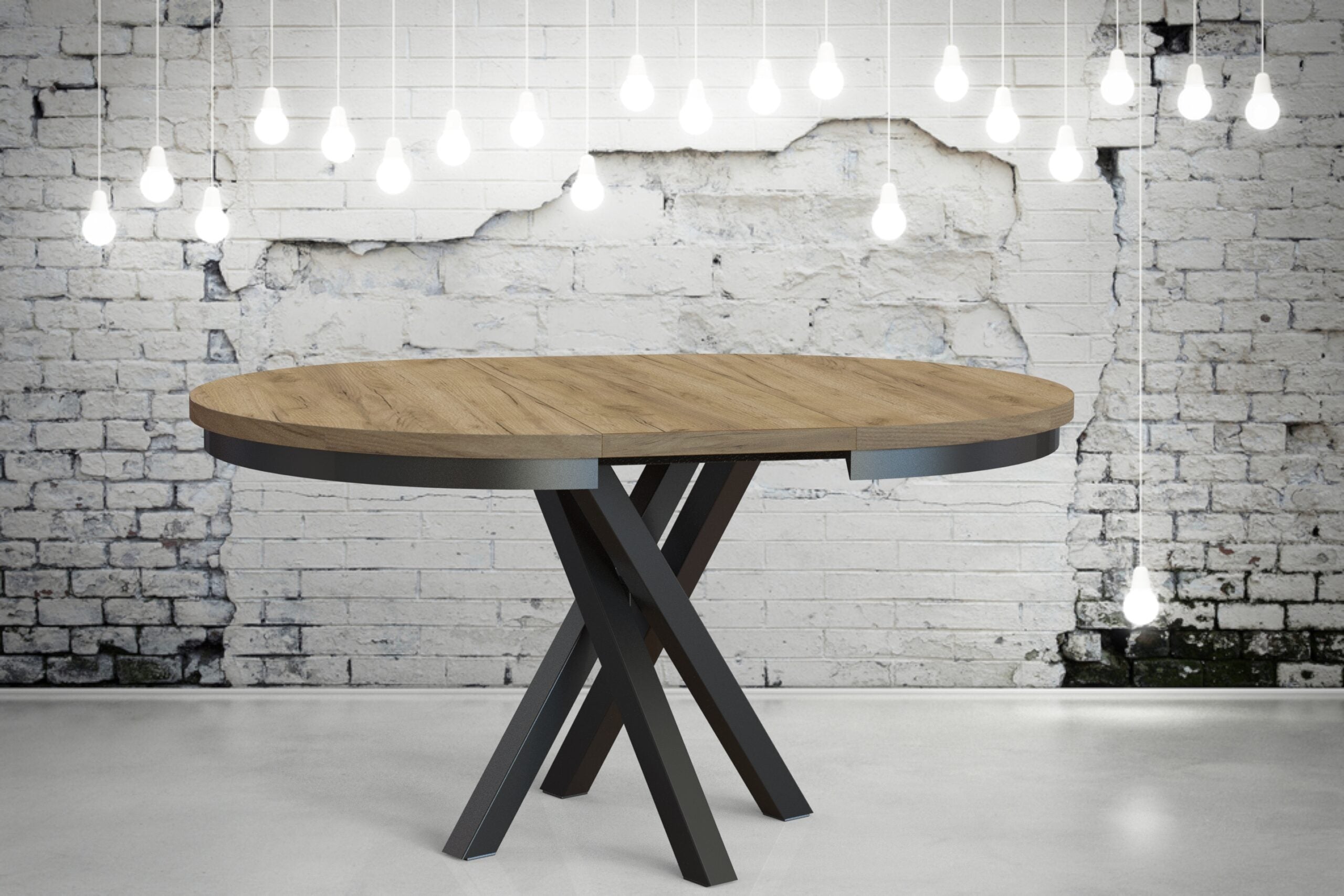 Esstisch Jezz Rund 100 cm - 1 zusätzliche Tischplatte