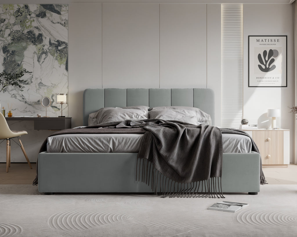 Polsterbett Calvin 140/160/180x200cm mit Bettkasten und Lattenrost