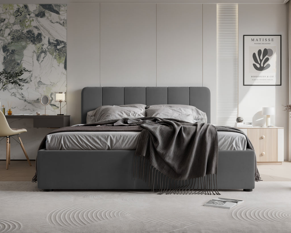 Polsterbett Calvin 140/160/180x200cm mit Bettkasten und Lattenrost