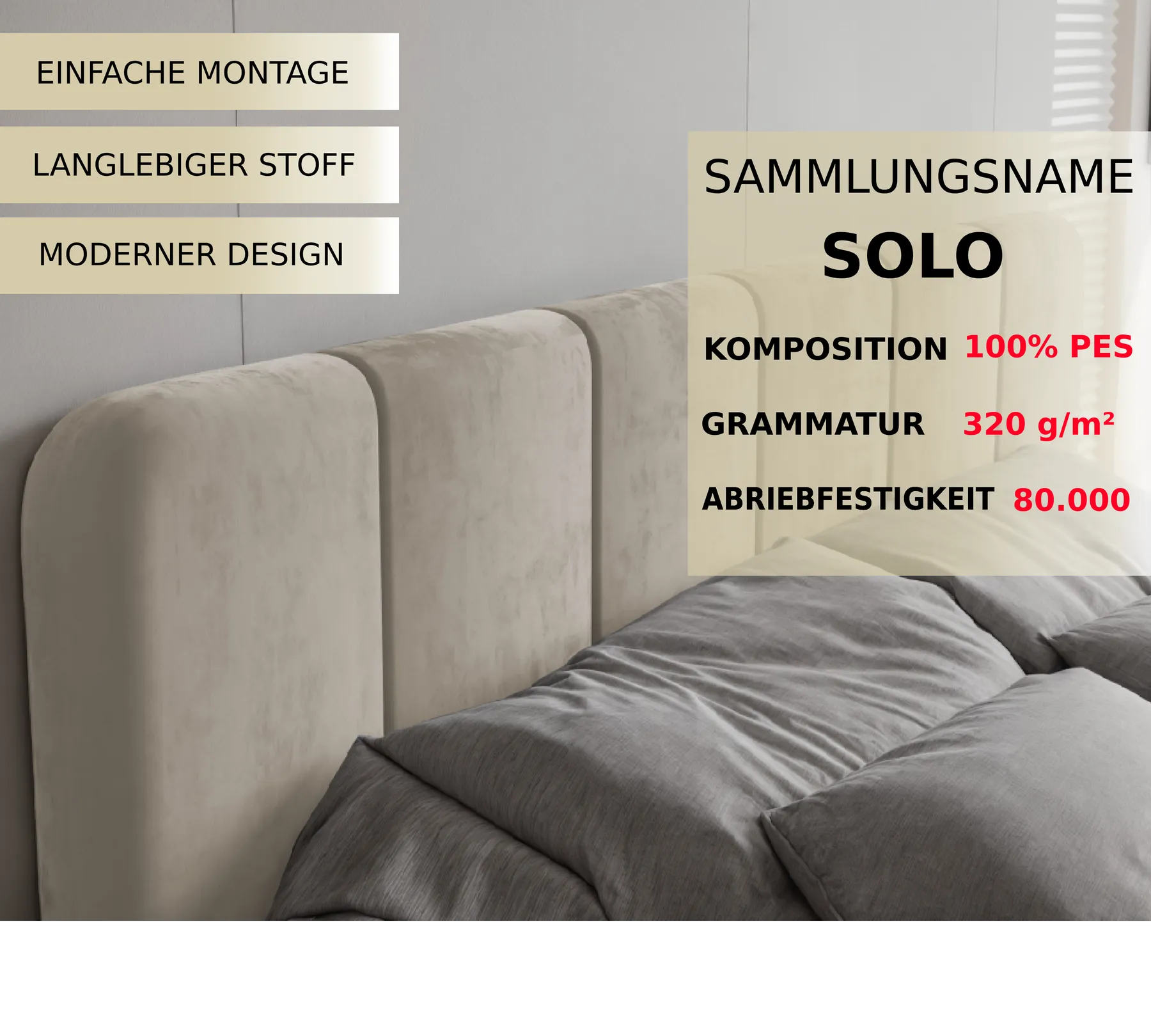 Polsterbett Calvin 140/160/180x200cm mit Bettkasten und Lattenrost