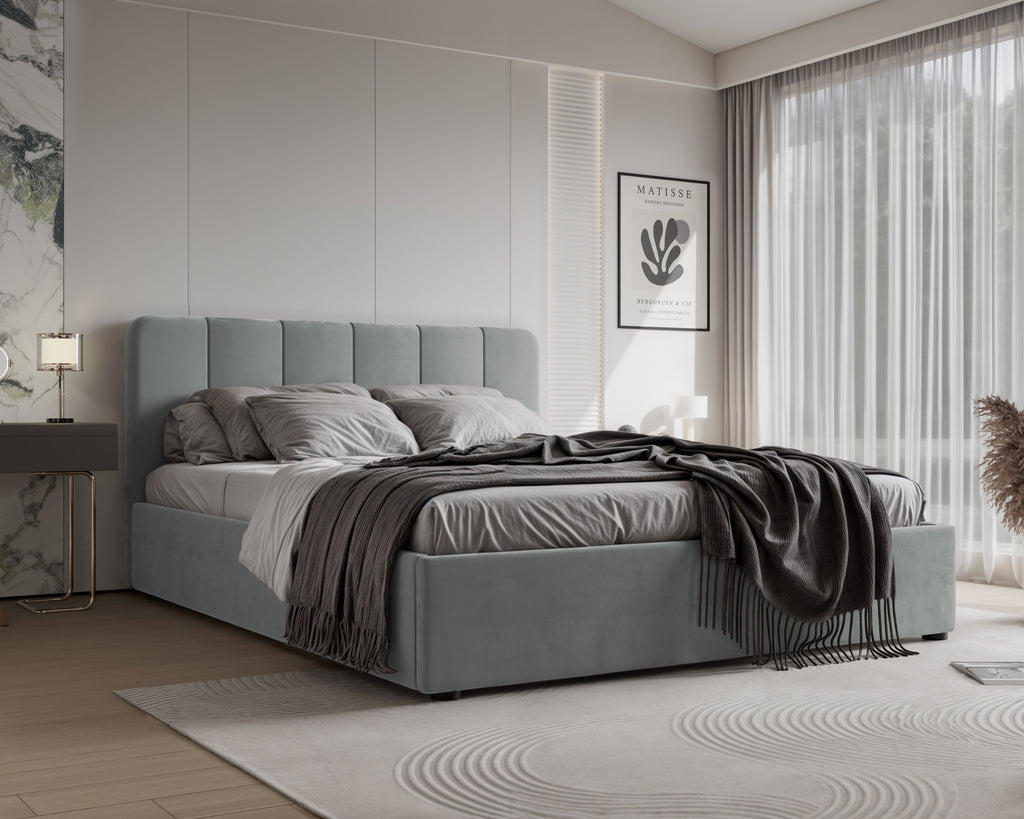 Polsterbett Calvin 140/160/180x200cm mit Bettkasten und Lattenrost