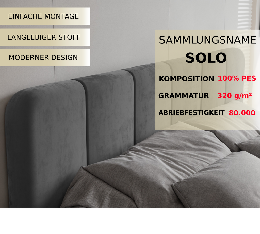 Polsterbett Calvin 140/160/180x200cm mit Bettkasten und Lattenrost