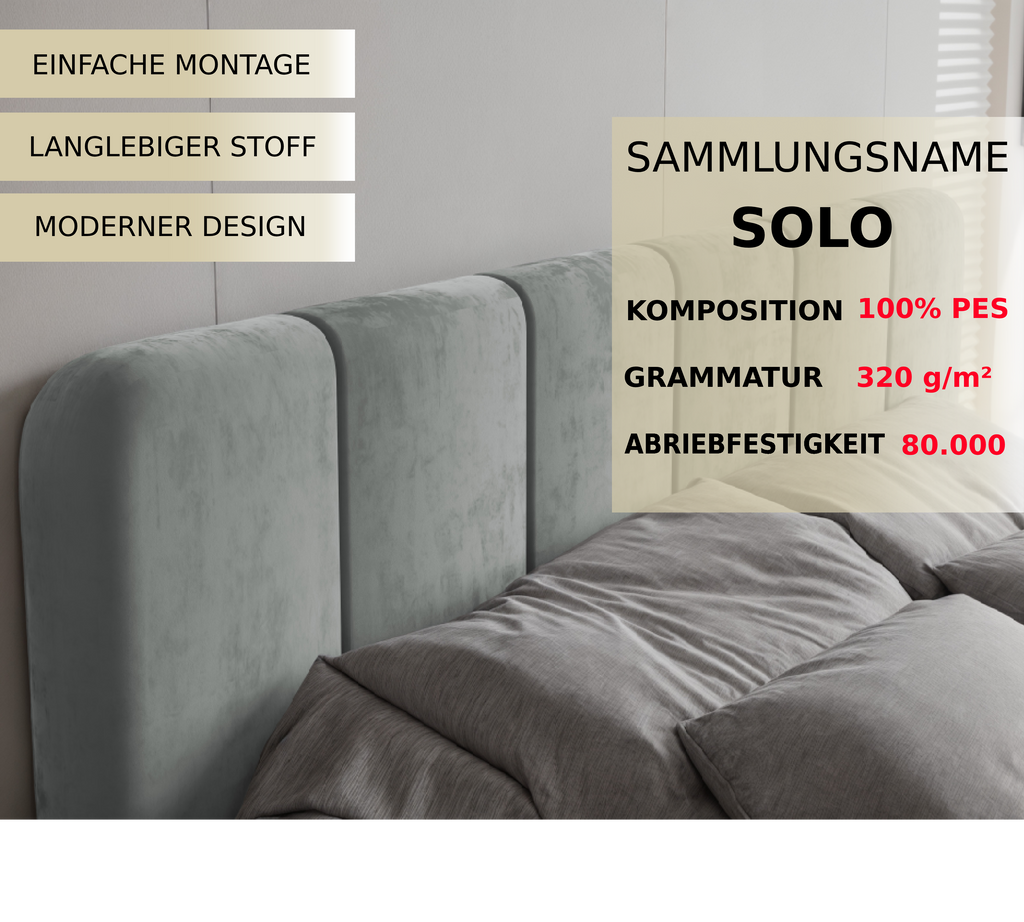 Polsterbett Calvin 140/160/180x200cm mit Bettkasten und Lattenrost