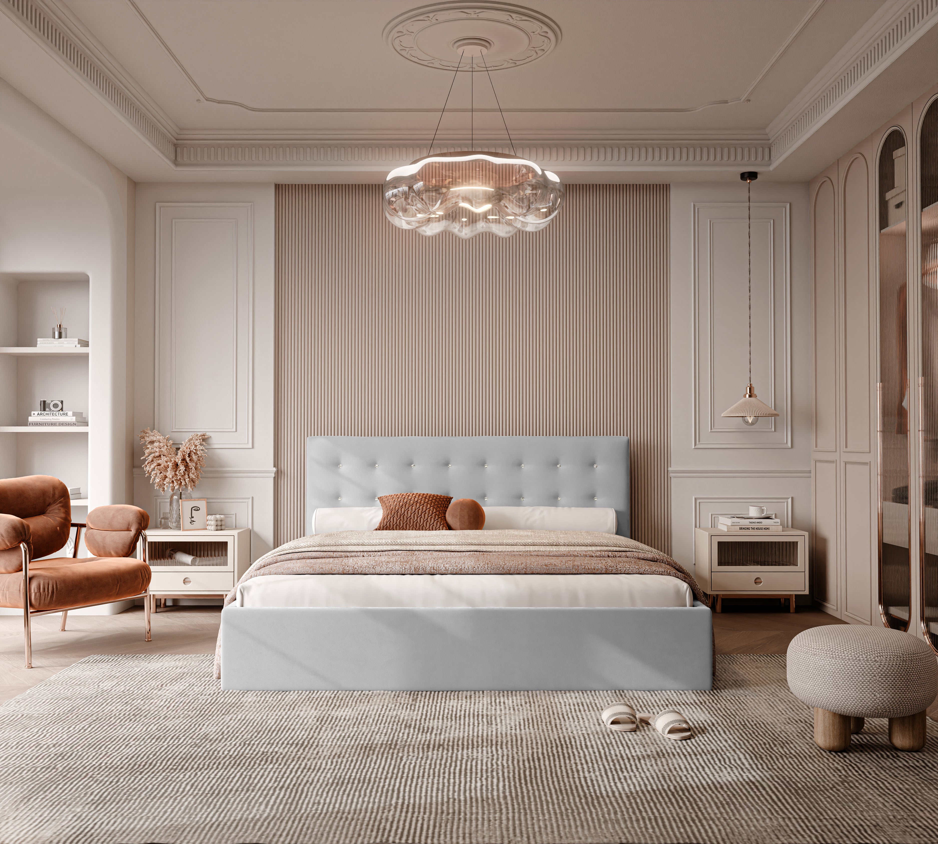 Polsterbett Kiki 140/160/180x200cm mit Bettkasten und Lattenrost