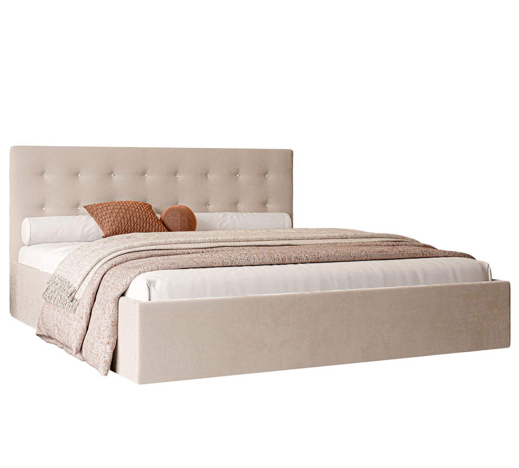 Polsterbett Kiki 140/160/180x200cm mit Bettkasten und Lattenrost