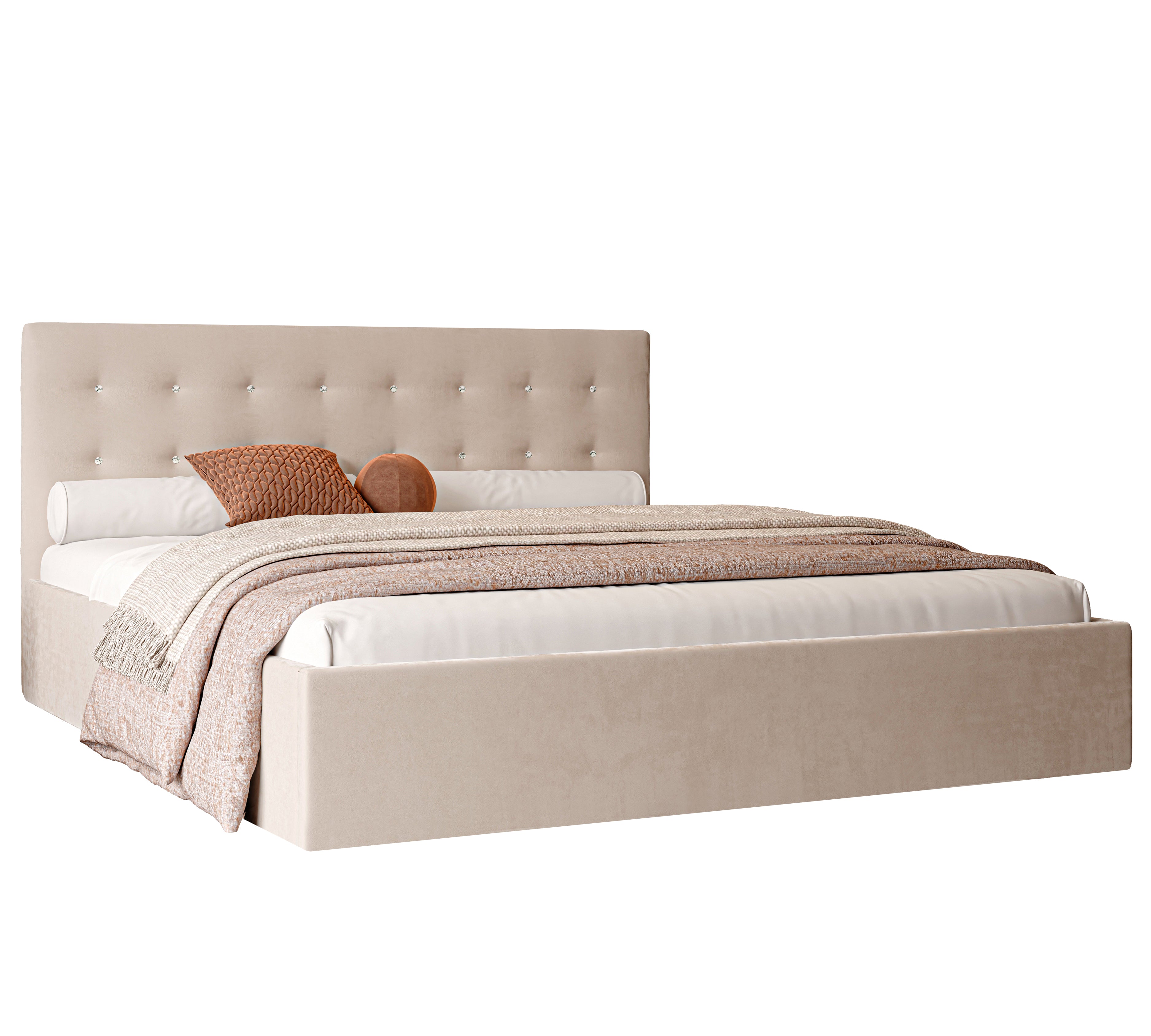 Polsterbett Kiki 140/160/180x200cm mit Bettkasten und Lattenrost