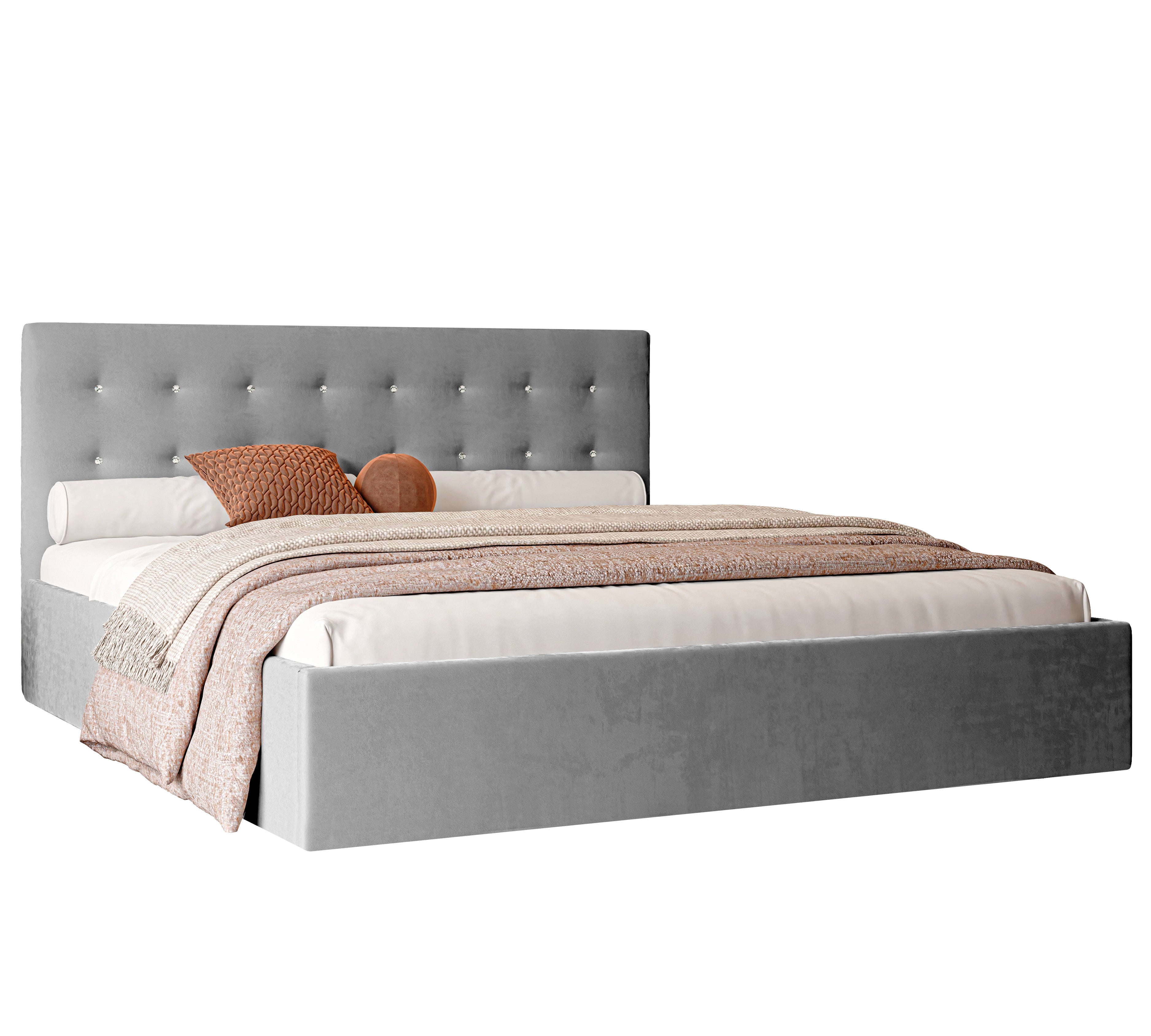 Polsterbett Kiki 140/160/180x200cm mit Bettkasten und Lattenrost
