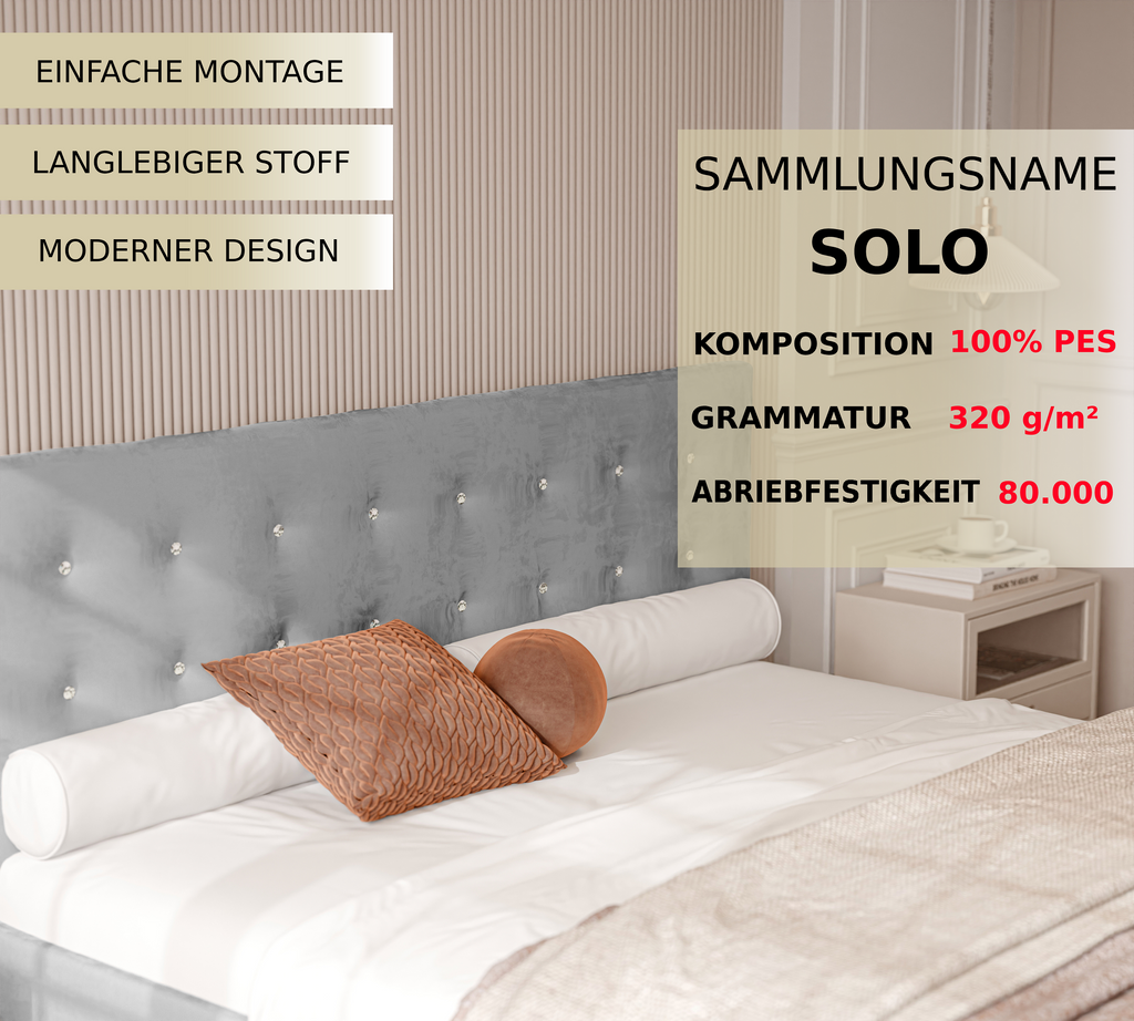 Polsterbett Kiki 140/160/180x200cm mit Bettkasten und Lattenrost