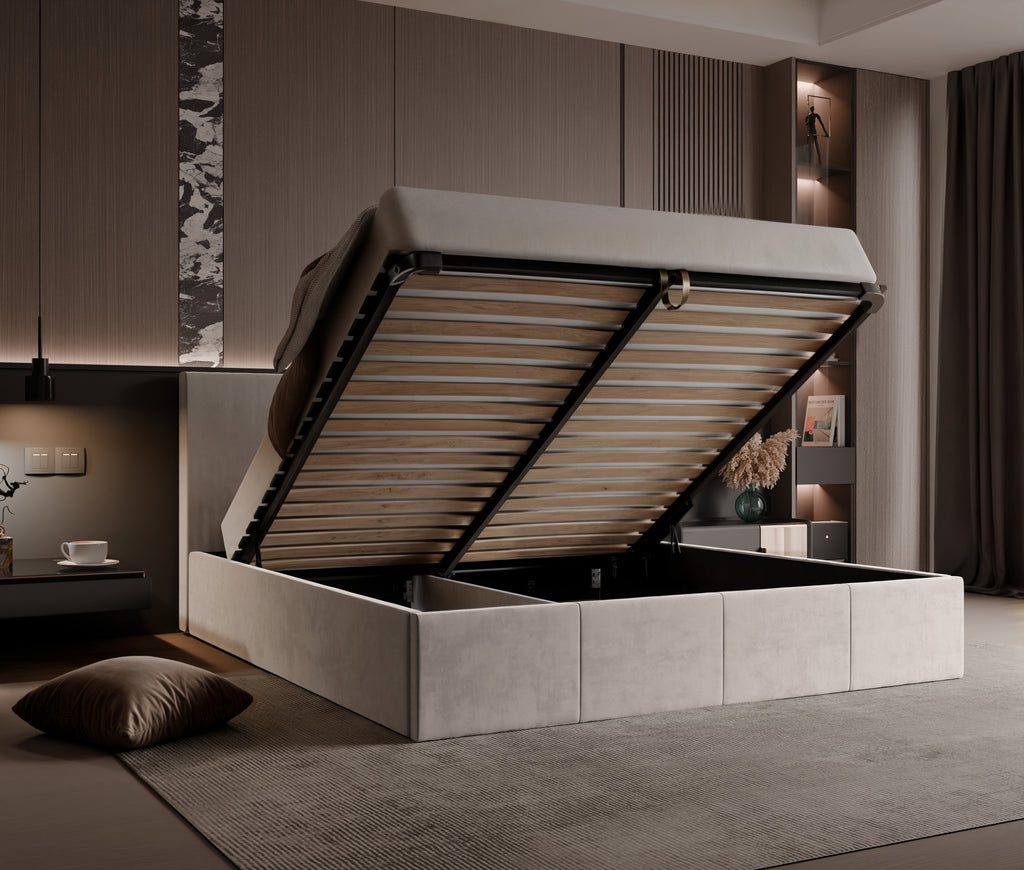 Polsterbett Killy 140/160/180x200cm mit Bettkasten und Lattenrost