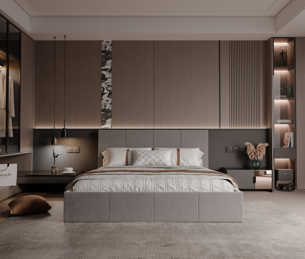 Polsterbett Killy 140/160/180x200cm mit Bettkasten und Lattenrost