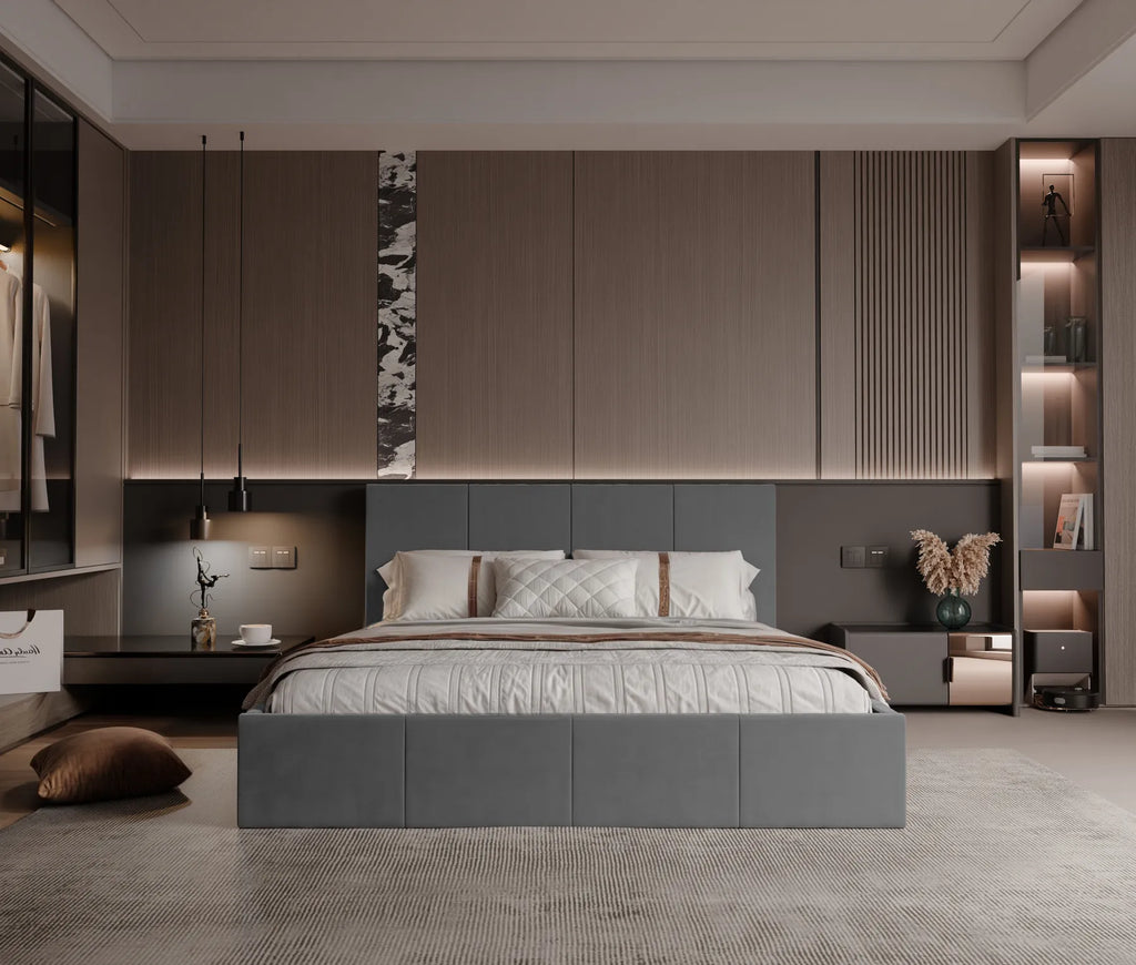 Polsterbett Killy 140/160/180x200cm mit Bettkasten und Lattenrost