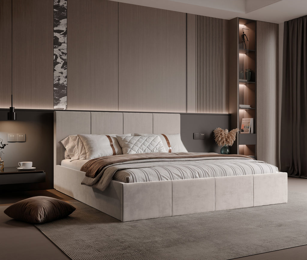 Polsterbett Killy 140/160/180x200cm mit Bettkasten und Lattenrost