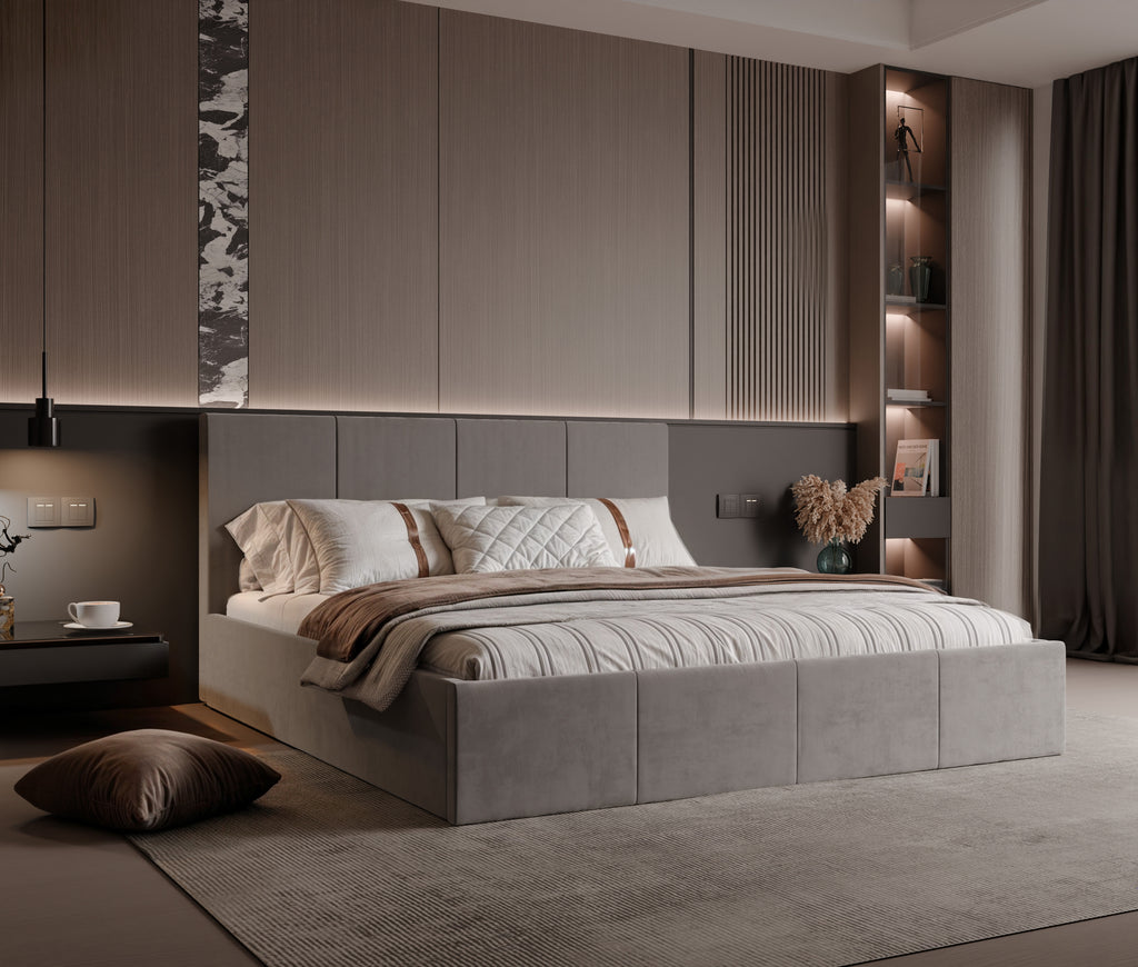 Polsterbett Killy 140/160/180x200cm mit Bettkasten und Lattenrost