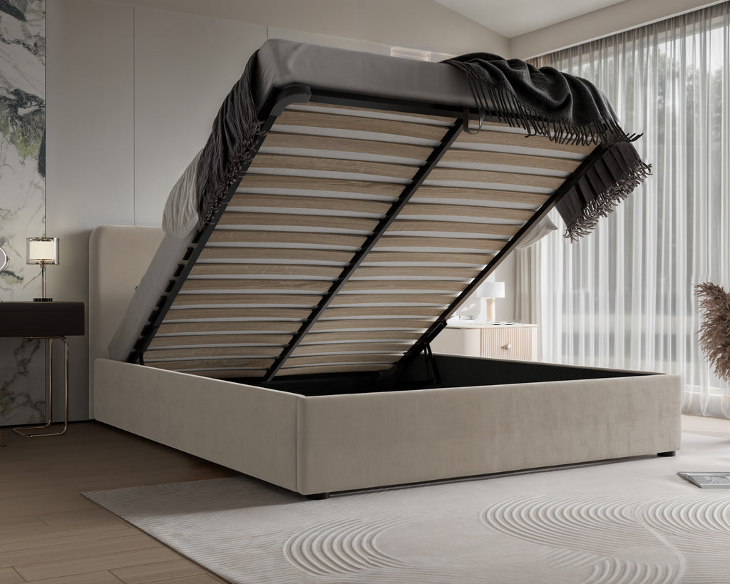 Polsterbett Lili 140/160/180x200cm mit Bettkasten und Lattenrost