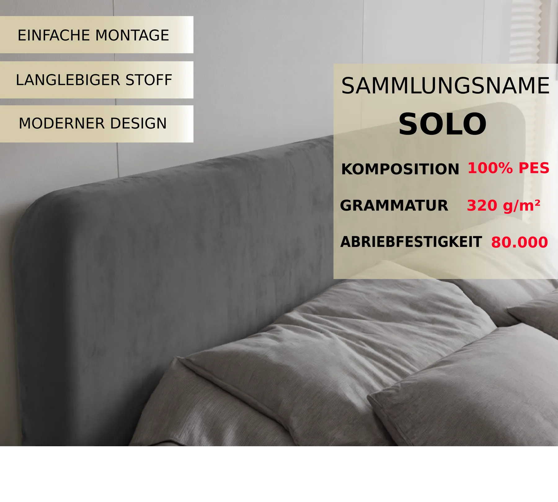 Polsterbett Lili 140/160/180x200cm mit Bettkasten und Lattenrost
