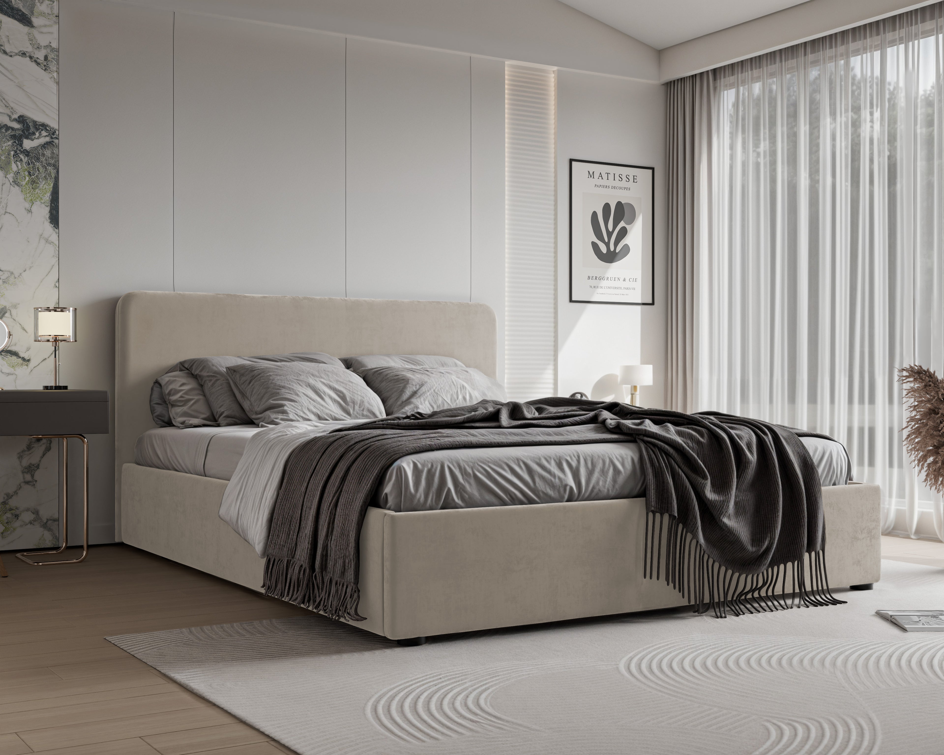 Polsterbett Lili 140/160/180x200cm mit Bettkasten und Lattenrost