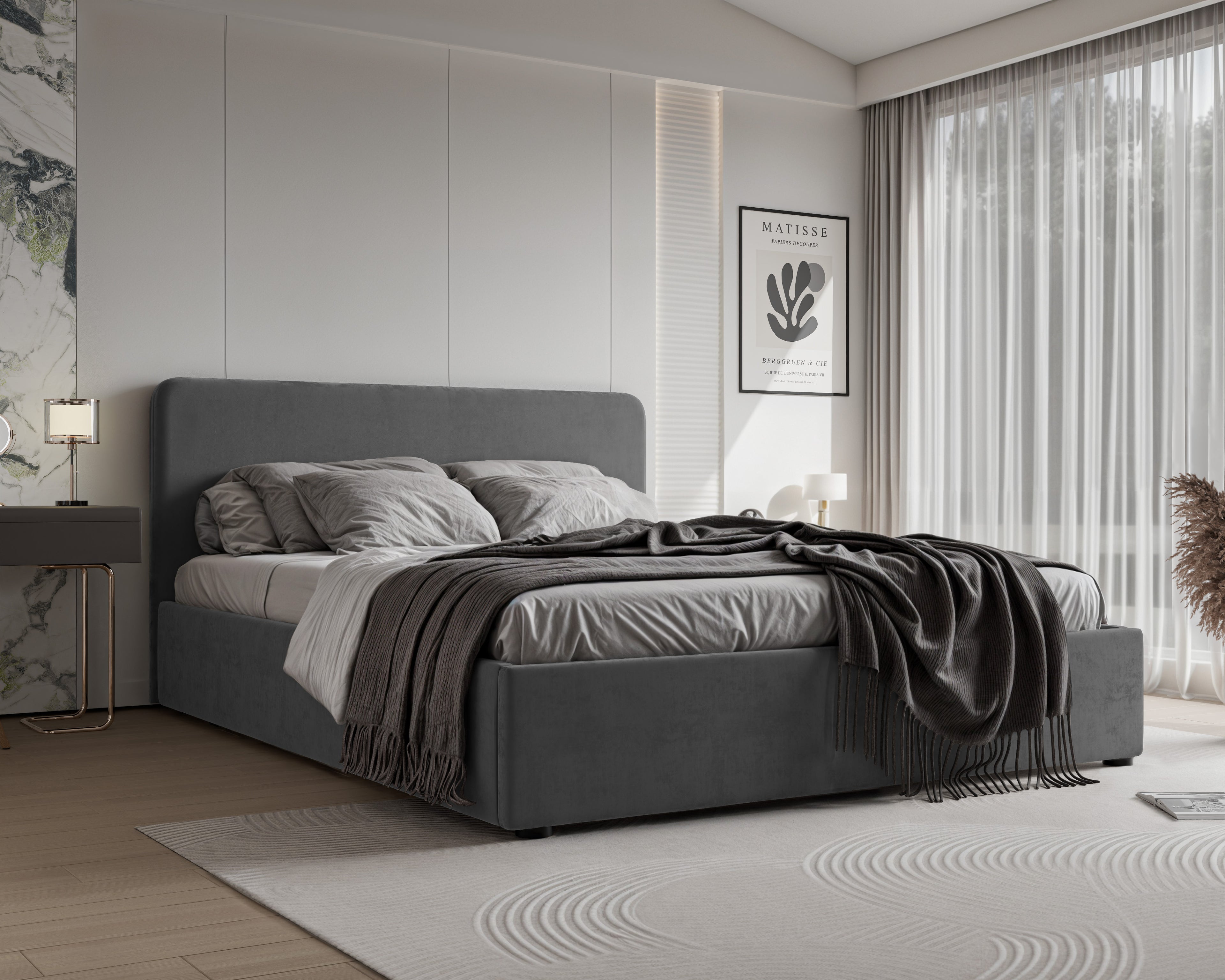 Polsterbett Lili 140/160/180x200cm mit Bettkasten und Lattenrost