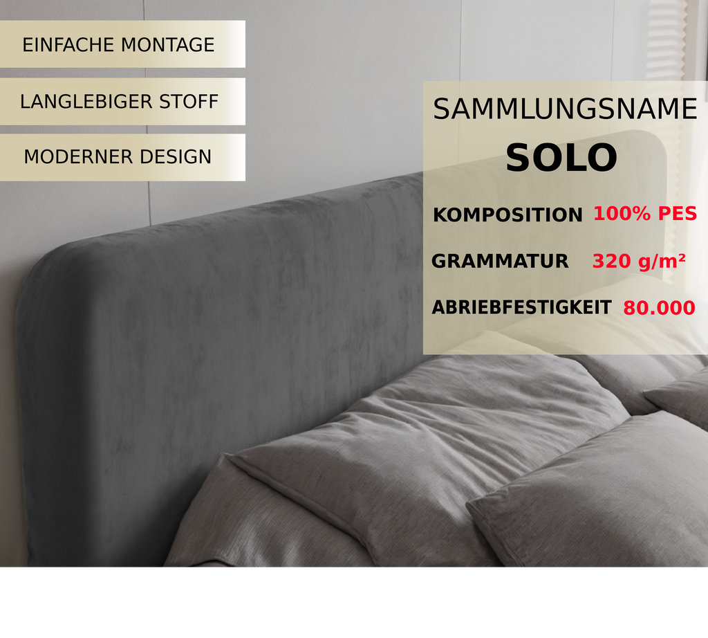 Polsterbett Lili 140/160/180x200cm mit Bettkasten und Lattenrost