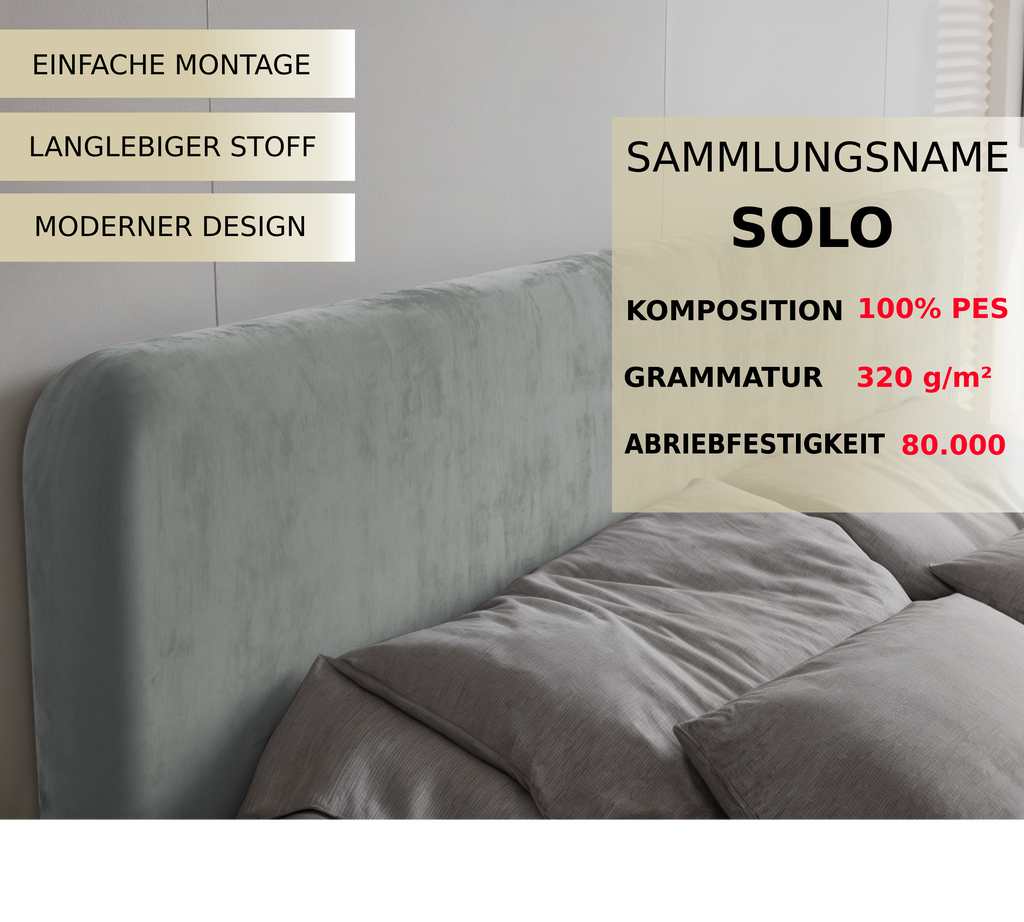 Polsterbett Lili 140/160/180x200cm mit Bettkasten und Lattenrost