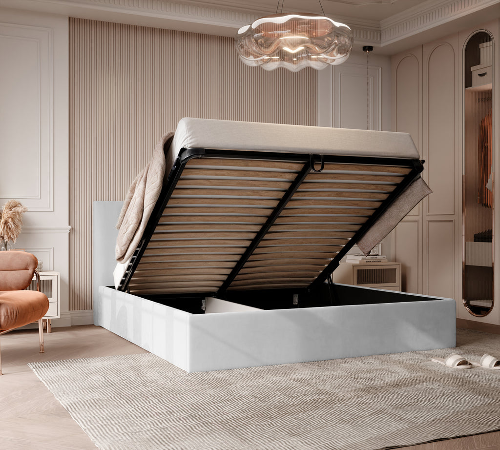 Polsterbett Lora 140/160/180x200cm mit Bettkasten und Lattenrost
