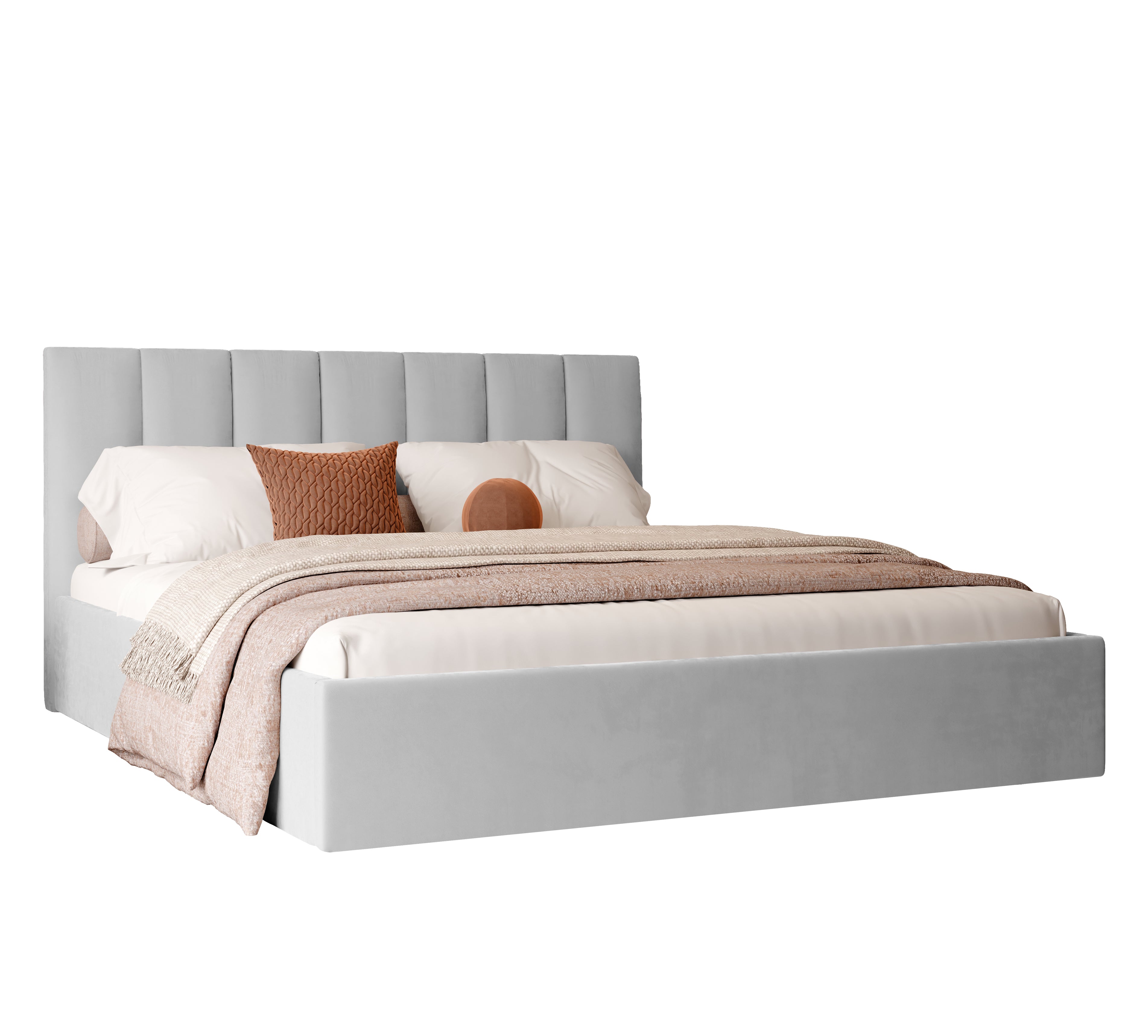 Polsterbett Lora 140/160/180x200cm mit Bettkasten und Lattenrost