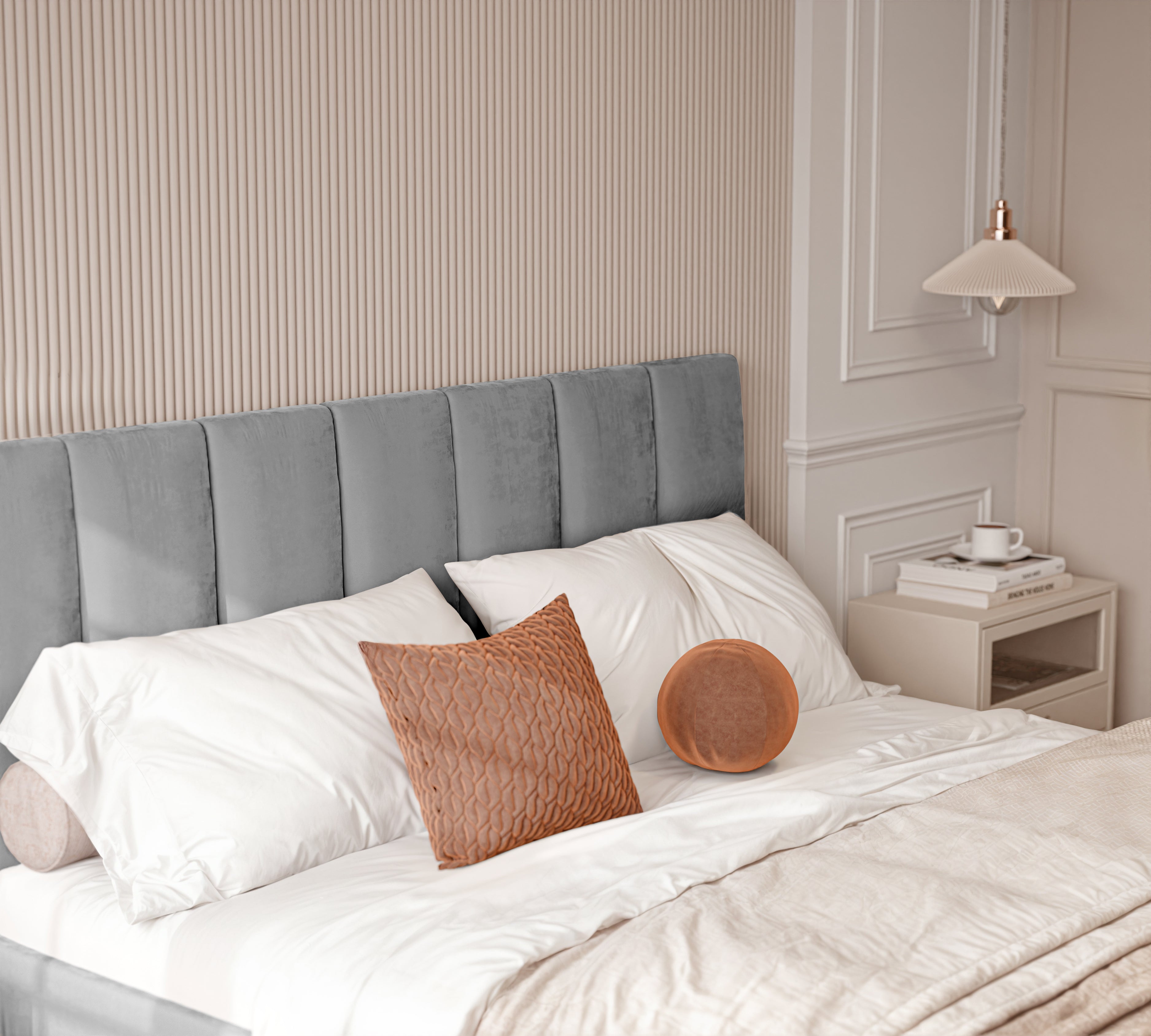 Polsterbett Lora 140/160/180x200cm mit Bettkasten und Lattenrost